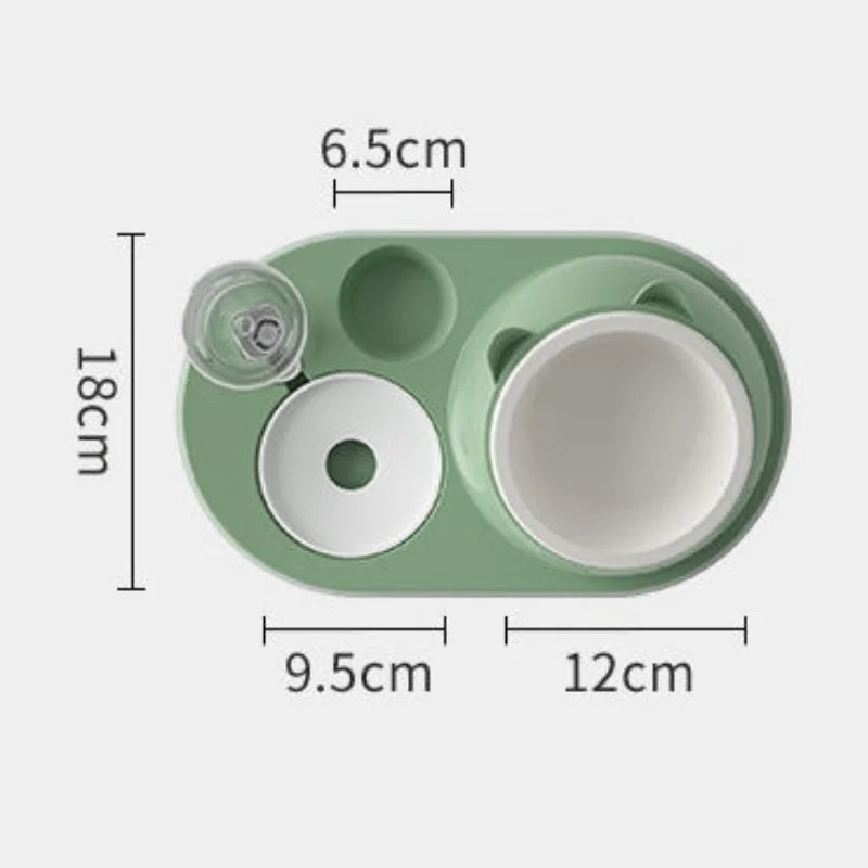 Herzberg HG-04197: Multifunctionele dubbele voer- en waterdispenser voor huisdieren