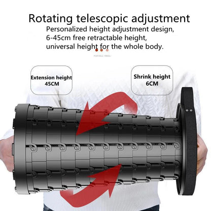Herzberg HG-04050: Telescopisch verstelbare opvouwbare buitenstoel - Zwart